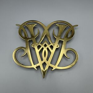 Vintage Queen Anne Cypher Brass Footed Trivet 10" L Williamsburg CW 10-10